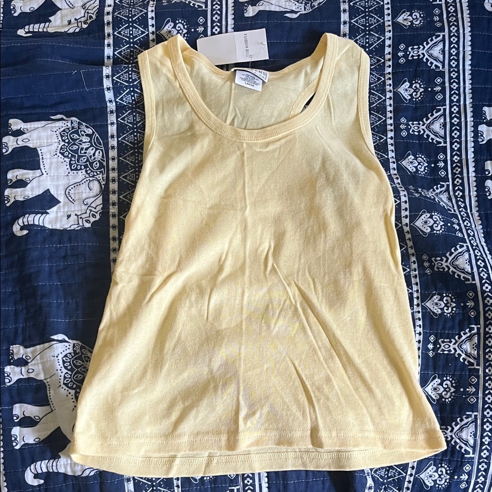 Fashion Bug Light Yellow Tank Top